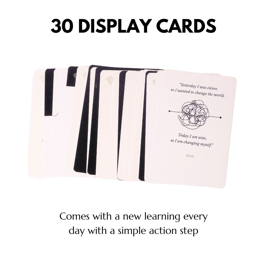 Rumi Wisdom Cards with Cotton Bag | 30 Inspirational Quote Cards