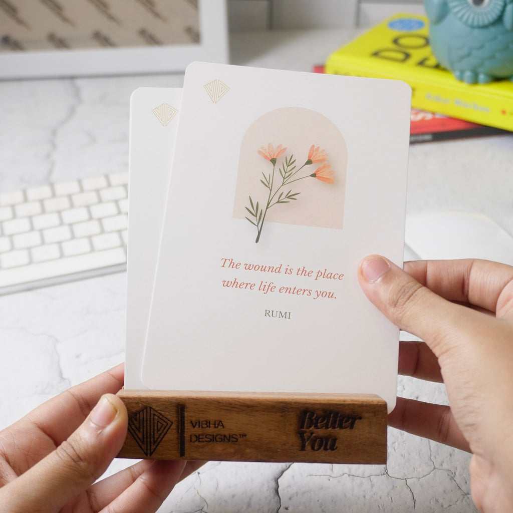 Rumi Wisdom Cards with Cotton Bag | 30 Inspirational Quote Cards