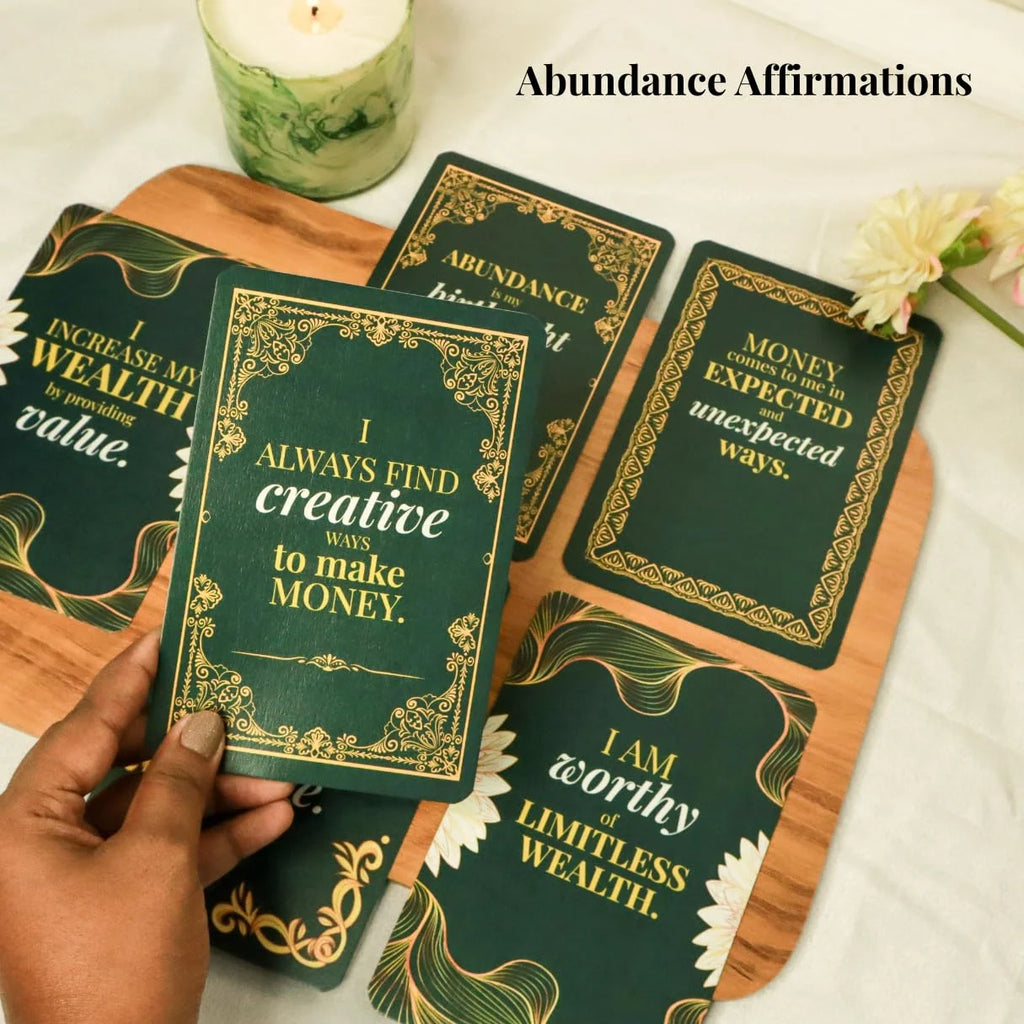 Financial Abundance Affirmation Cards – Deck of 30 for Money Mindset
