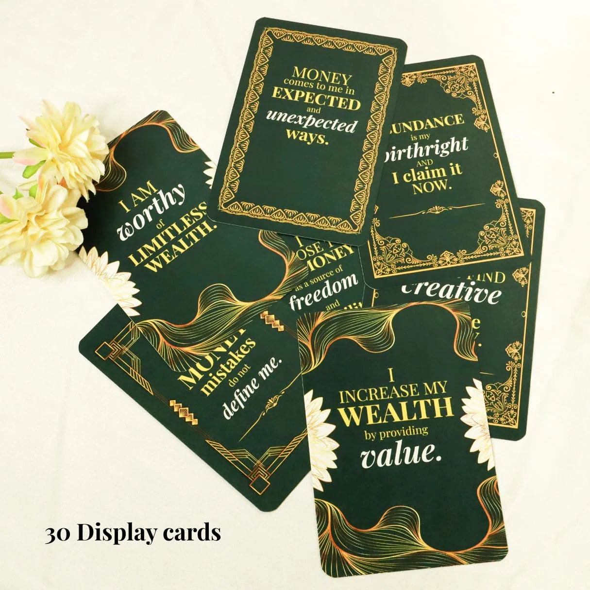 Financial Abundance Affirmation Cards – Deck of 30 for Money Mindset