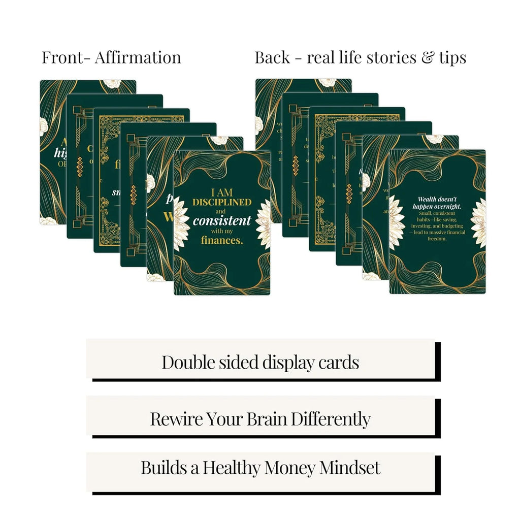 Financial Abundance Affirmation Cards – Deck of 30 for Money Mindset