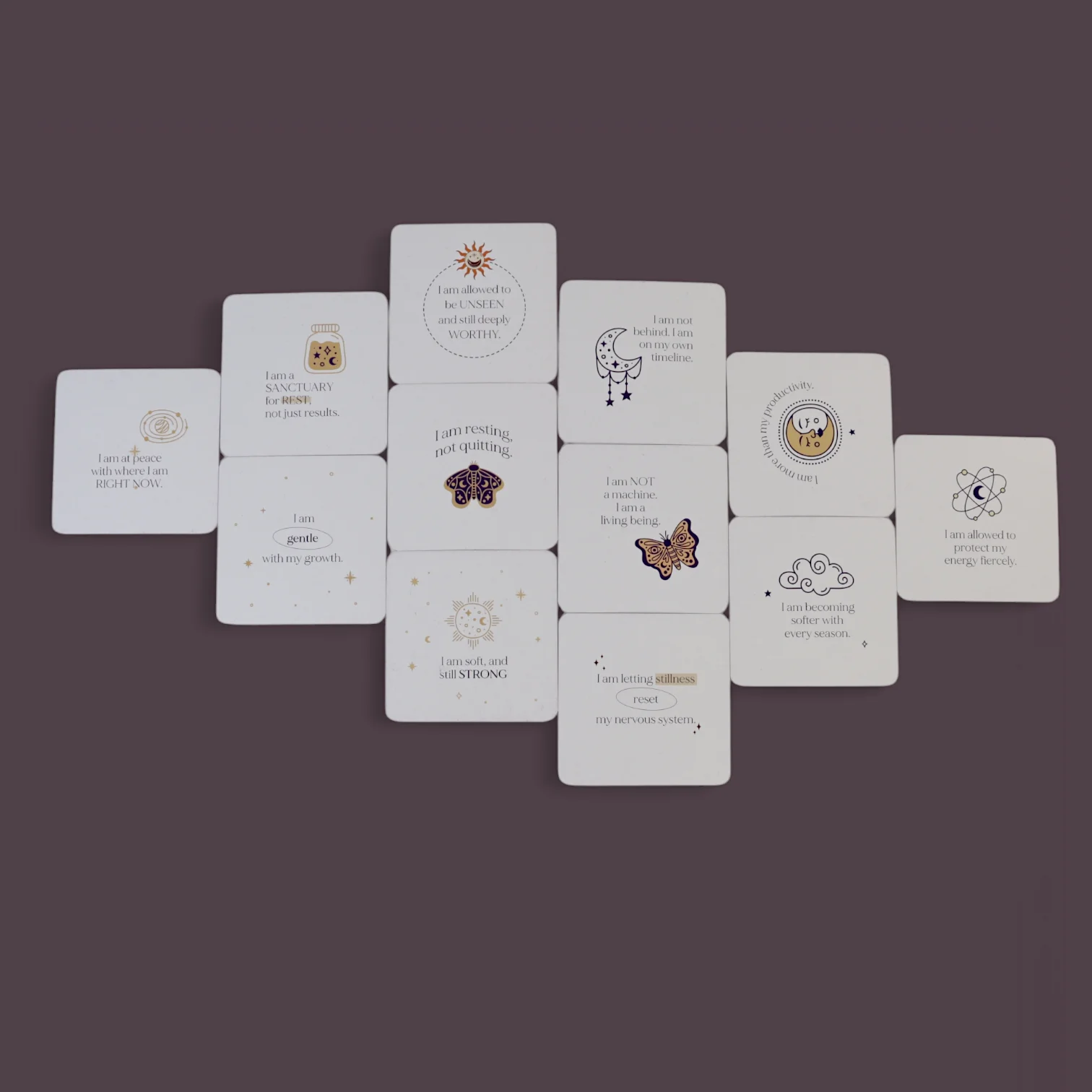 Slow Cards – Set of 30 Affirmations for Grounded Living