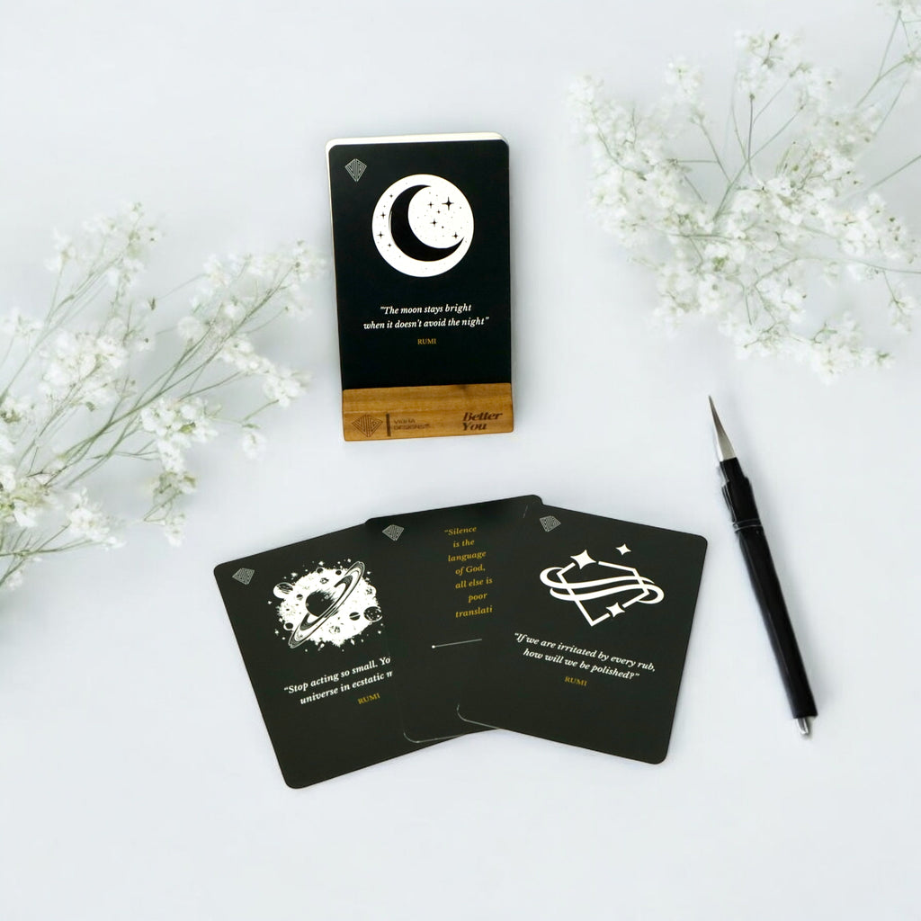 Rumi Wisdom Cards with Cotton Bag | 30 Inspirational Quote Cards
